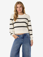 Noisy May STRIPED KNITTED PULLOVER