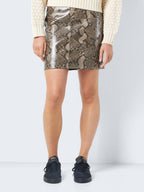 Noisy May SHORT SNAKE PRINTED SKIRT