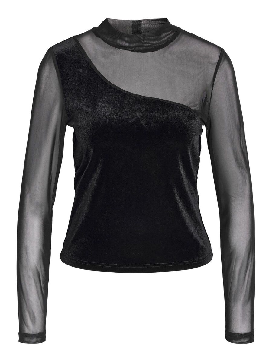 Noisy May VELVET MESH TOP