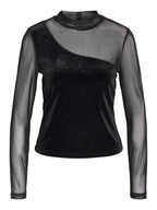 Noisy May VELVET MESH TOP