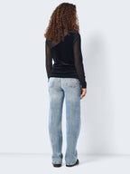Noisy May VELVET MESH TOP