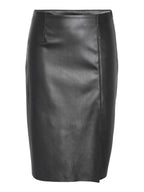Noisy May FAUX LEATHER MIDI SKIRT