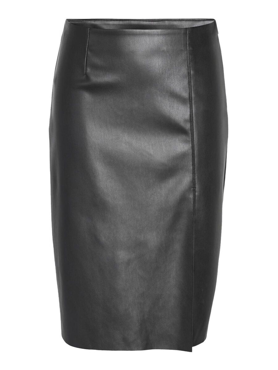 Noisy May FAUX LEATHER MIDI SKIRT