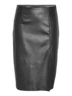 Noisy May FAUX LEATHER MIDI SKIRT