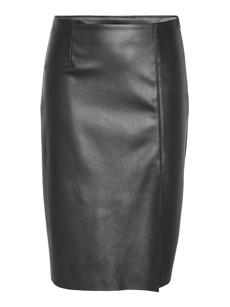 Noisy May FAUX LEATHER MIDI SKIRT