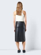 Noisy May FAUX LEATHER MIDI SKIRT