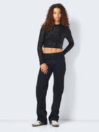 Noisy May CROPPED SEQUIN TOP