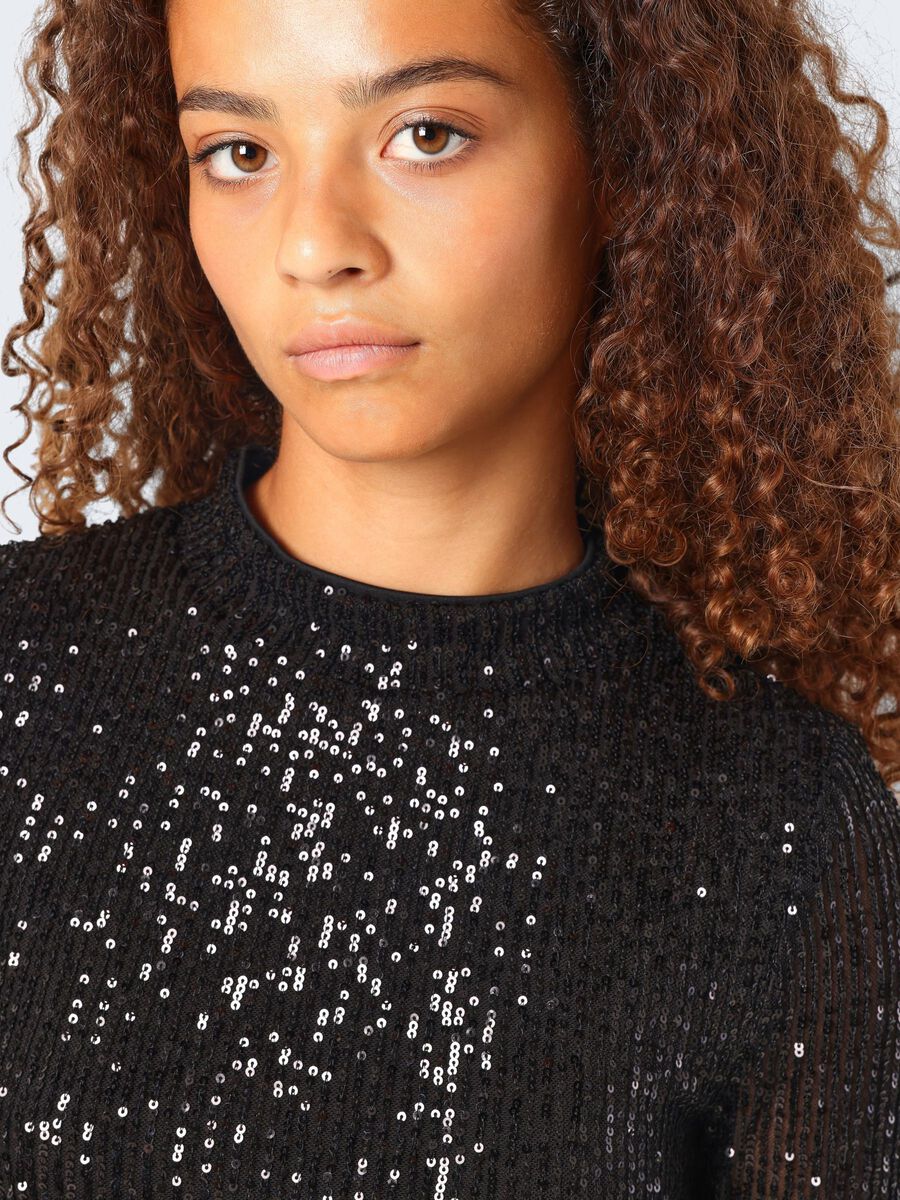 Noisy May CROPPED SEQUIN TOP