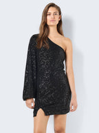 Noisy May ONE-SHOULDER SEQUIN DRESS