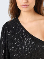 Noisy May ONE-SHOULDER SEQUIN DRESS