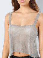 Noisy May CROPPED RHINESTONE TOP