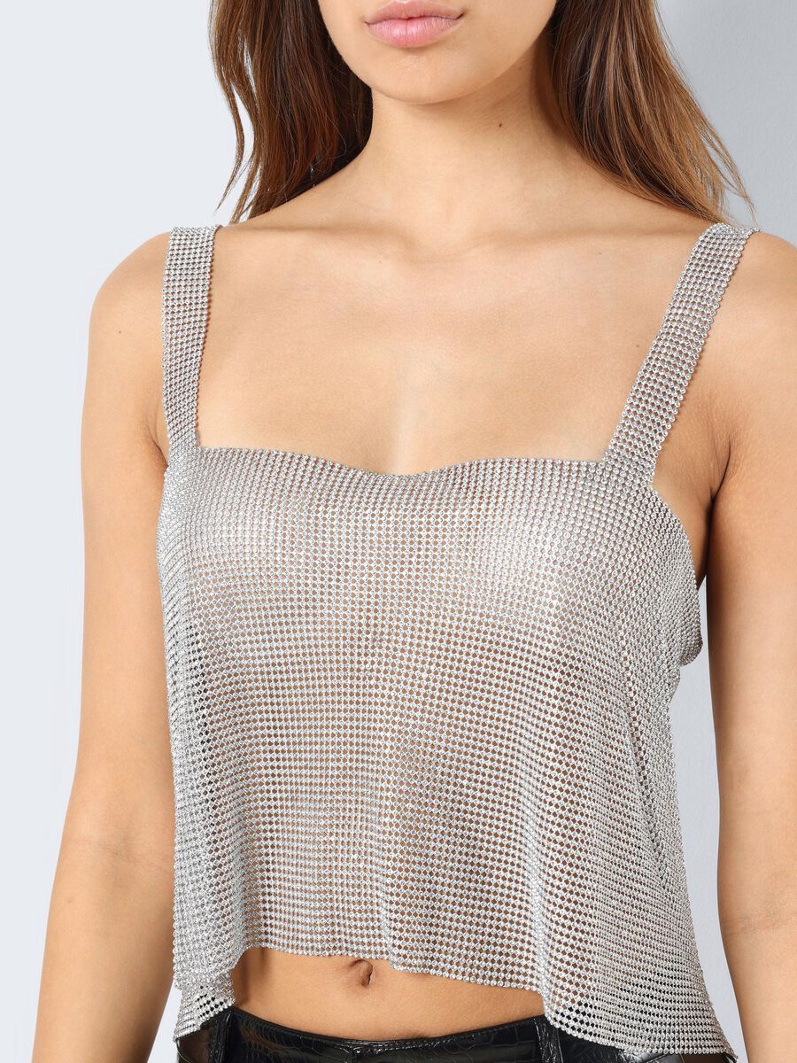Noisy May CROPPED RHINESTONE TOP