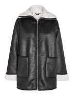 Noisy May LONG FAUX LEATHER JACKET