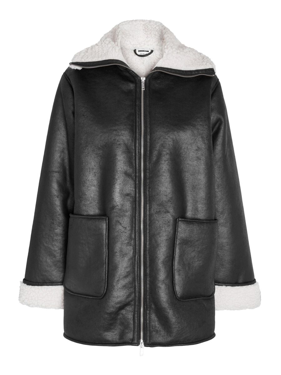Noisy May LONG FAUX LEATHER JACKET