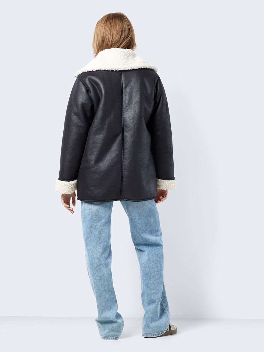 Noisy May LONG FAUX LEATHER JACKET