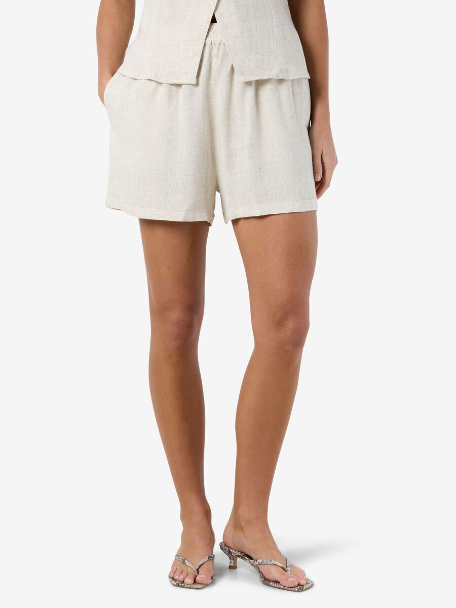 Noisy May LINEN BLEND SHORTS