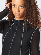 Noisy May LONG SLEEVED MESH DRESS