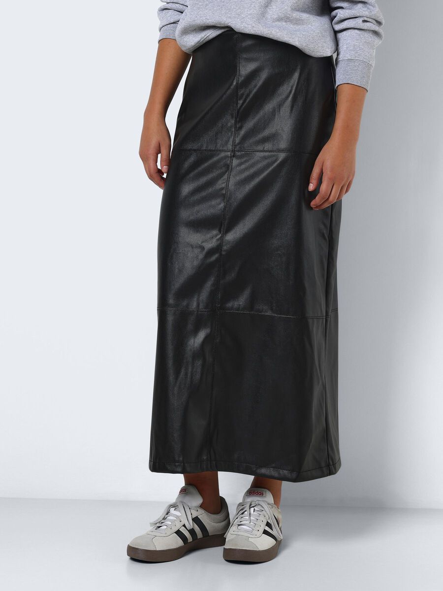Noisy May LONG FAUX LEATHER SKIRT