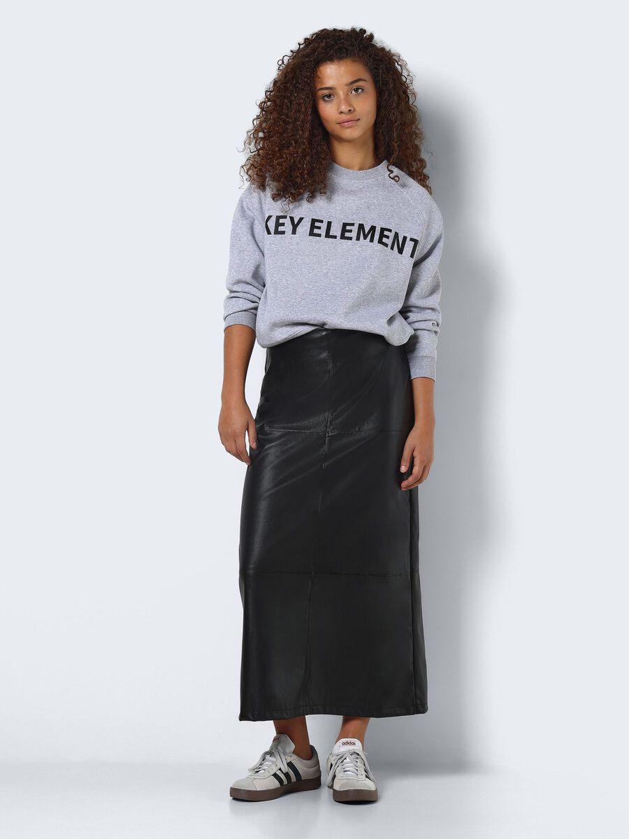 Noisy May LONG FAUX LEATHER SKIRT