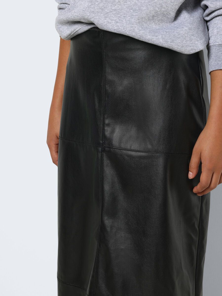 Noisy May LONG FAUX LEATHER SKIRT
