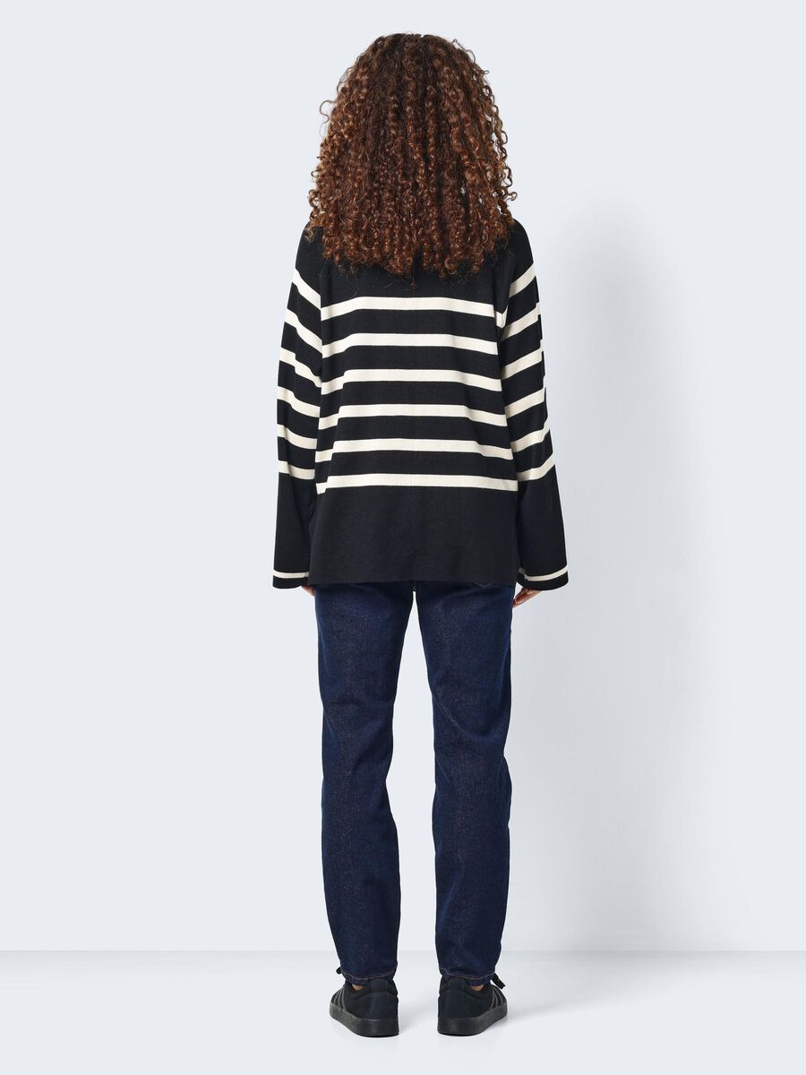 Noisy May STRIPED KNITTED PULLOVER