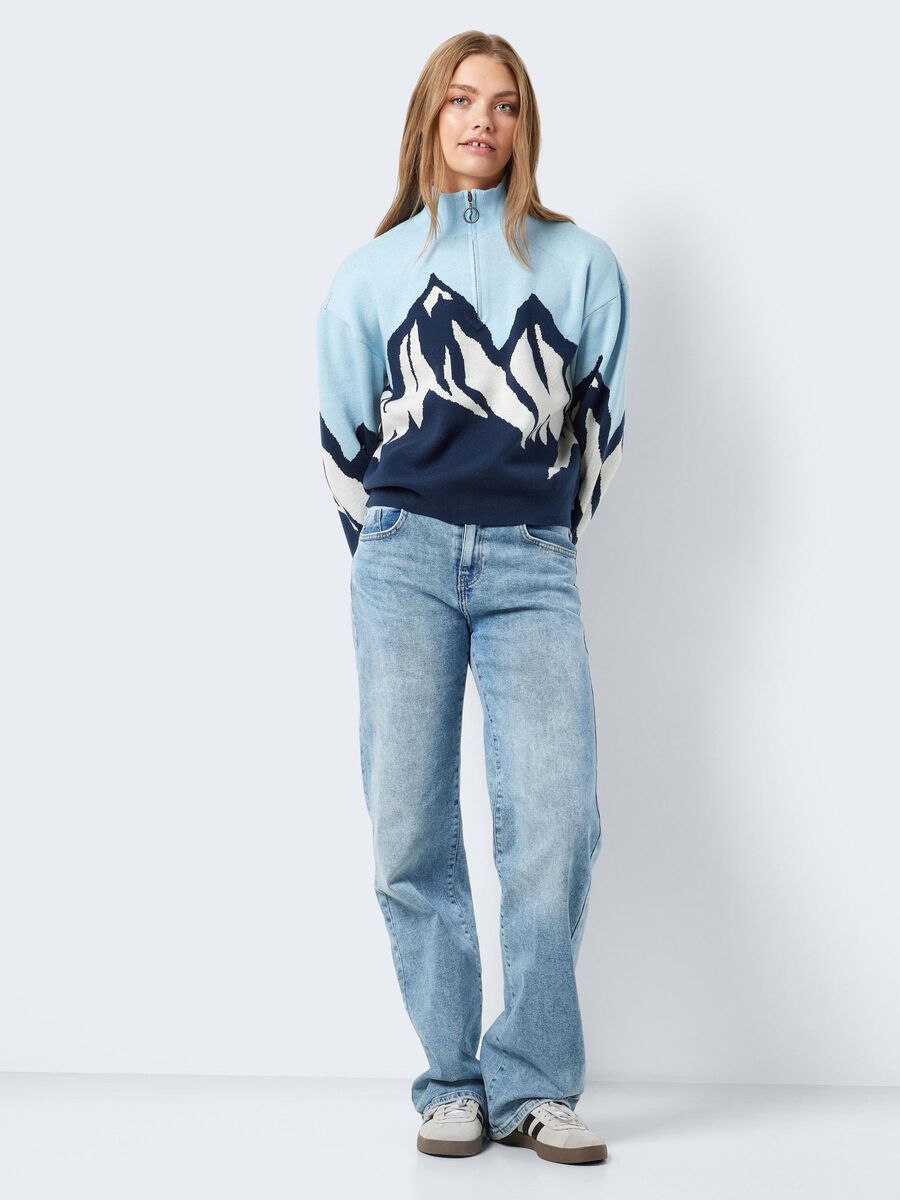Noisy May HALF-ZIP KNITTED PULLOVER