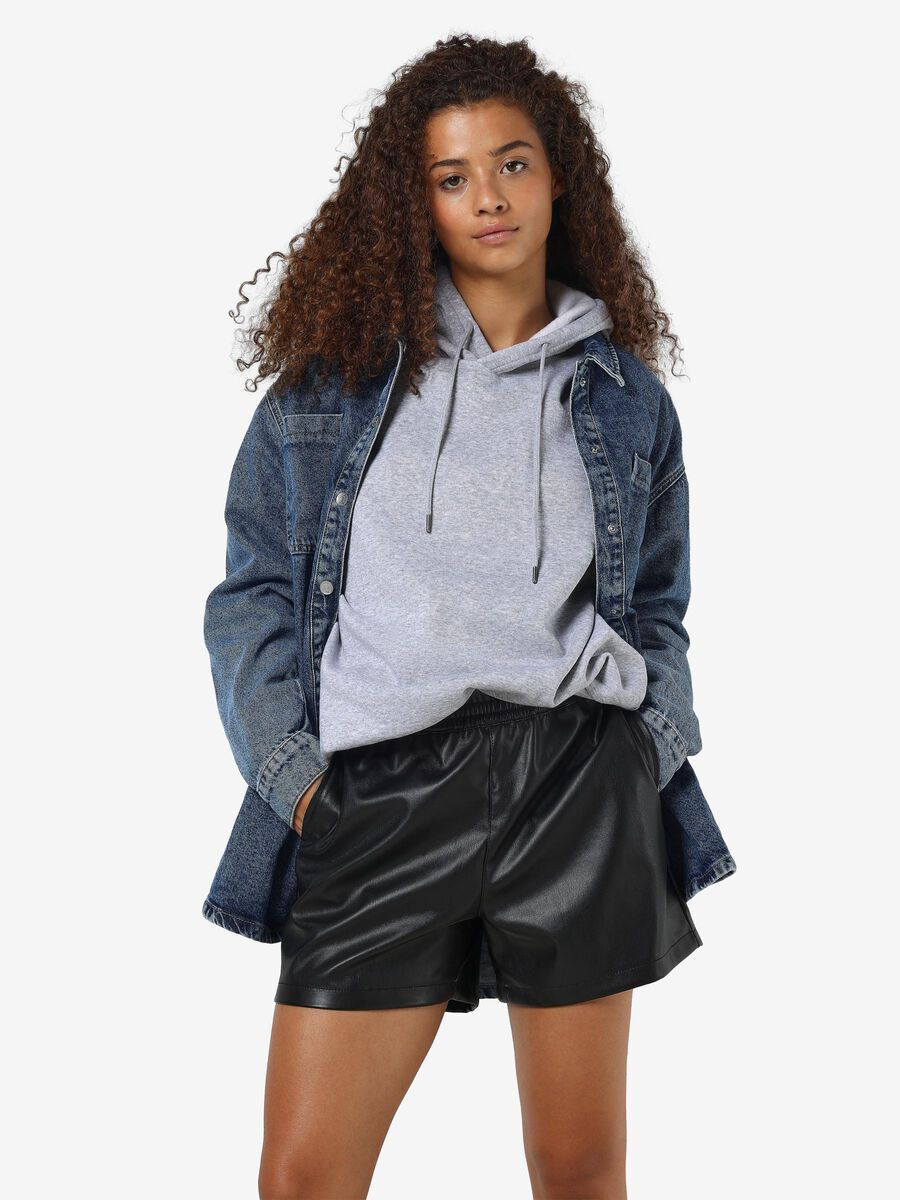 Noisy May FAUX LEATHER SHORTS