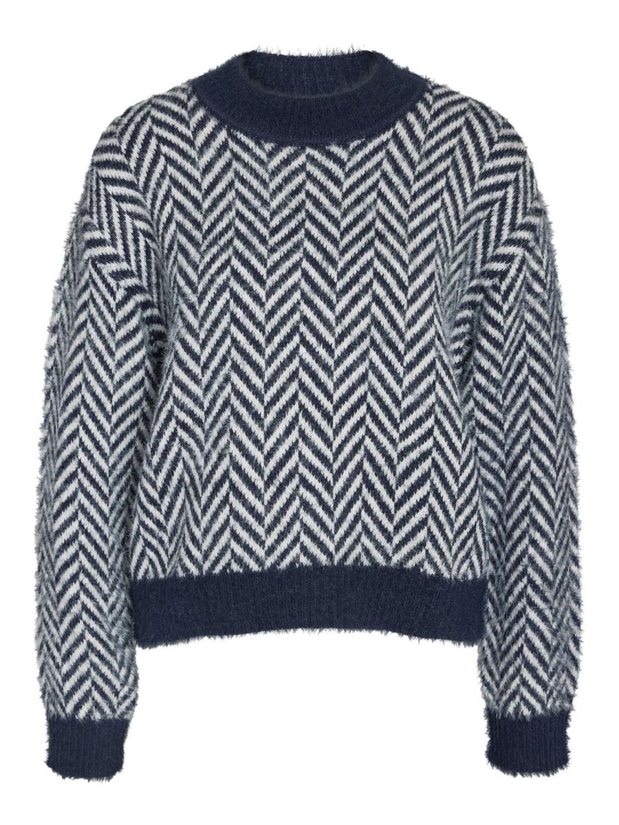 Noisy May PATTERNED KNITTED PULLOVER