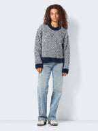 Noisy May PATTERNED KNITTED PULLOVER