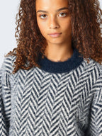 Noisy May PATTERNED KNITTED PULLOVER