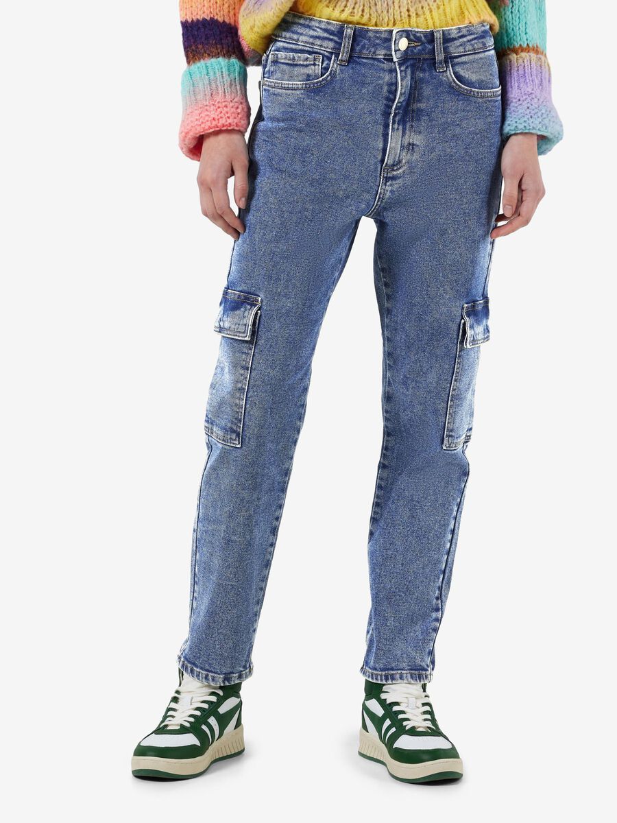Noisy May NMMONI CROPPED CARGO JEANS
