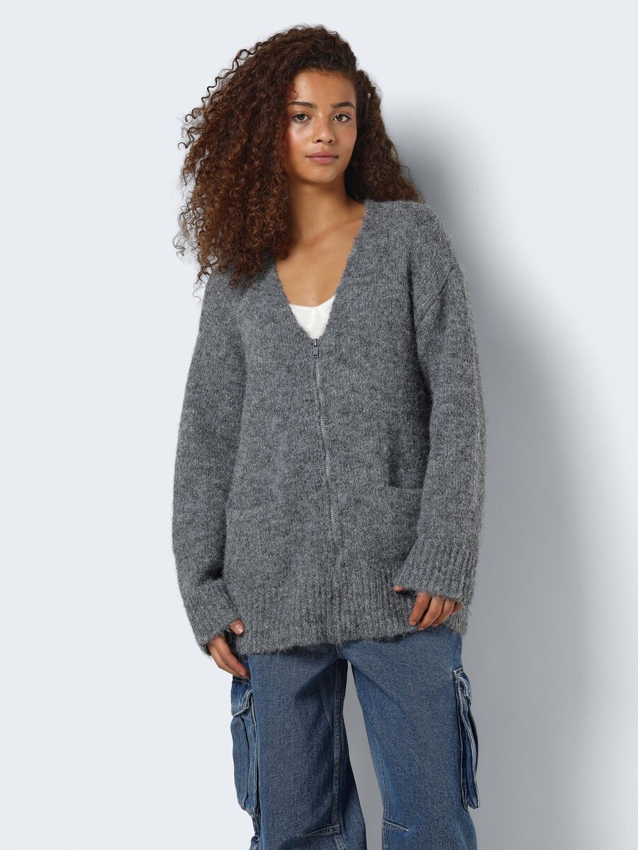 Noisy May KNITTED ZIP CARDIGAN