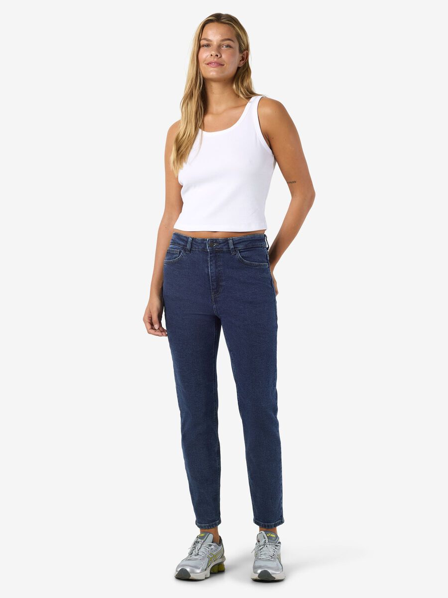 Noisy May NMMONI CROPPED HIGH WAISTED STRAIGHT FIT JEANS