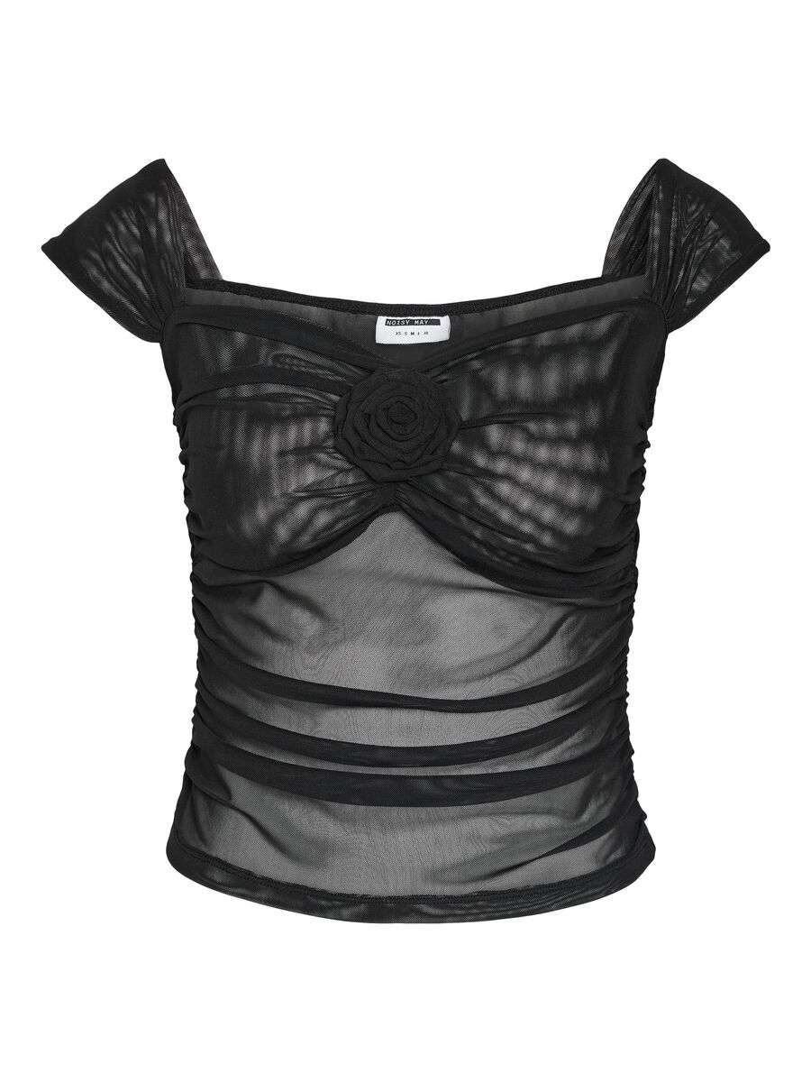 Noisy May SHORT SLEEVED MESH TOP
