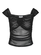 Noisy May SHORT SLEEVED MESH TOP
