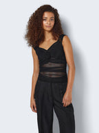 Noisy May SHORT SLEEVED MESH TOP