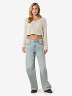Noisy May NMLUNA SIDE RUCHED KNITTED PULLOVER