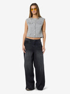 Noisy May CROPPED DENIM VEST