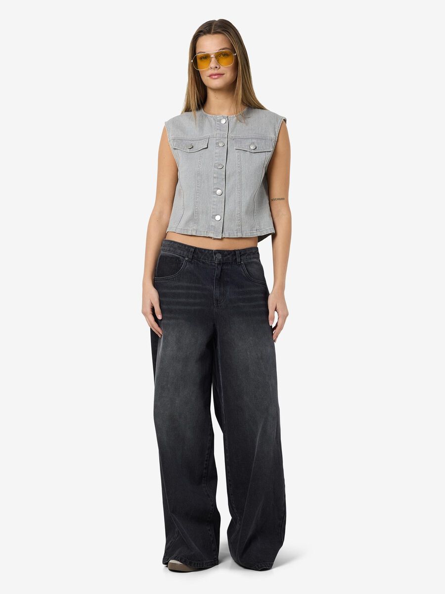 Noisy May CROPPED DENIM VEST
