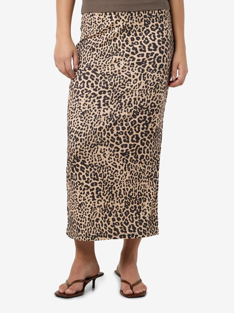 Noisy May LEOPARD PRINT MIDI SKIRT