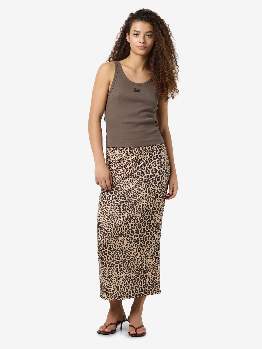 Noisy May LEOPARD PRINT MIDI SKIRT