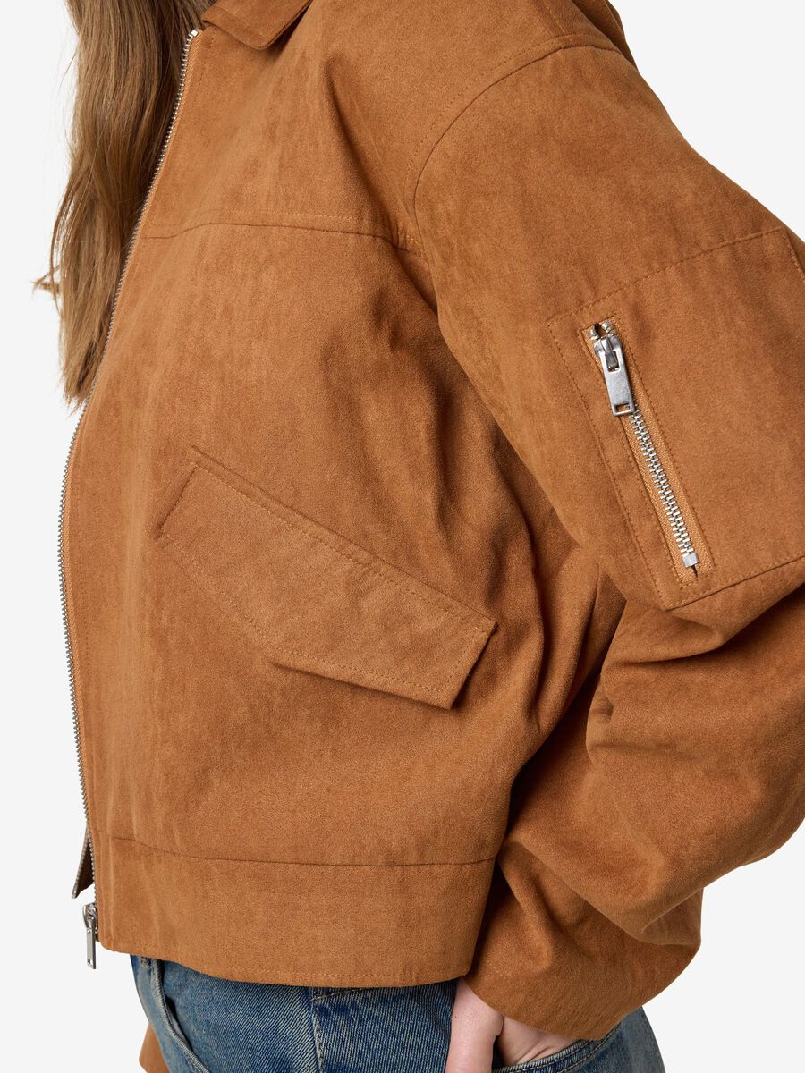 Noisy May FAUX SUEDE BOMBER JACKET