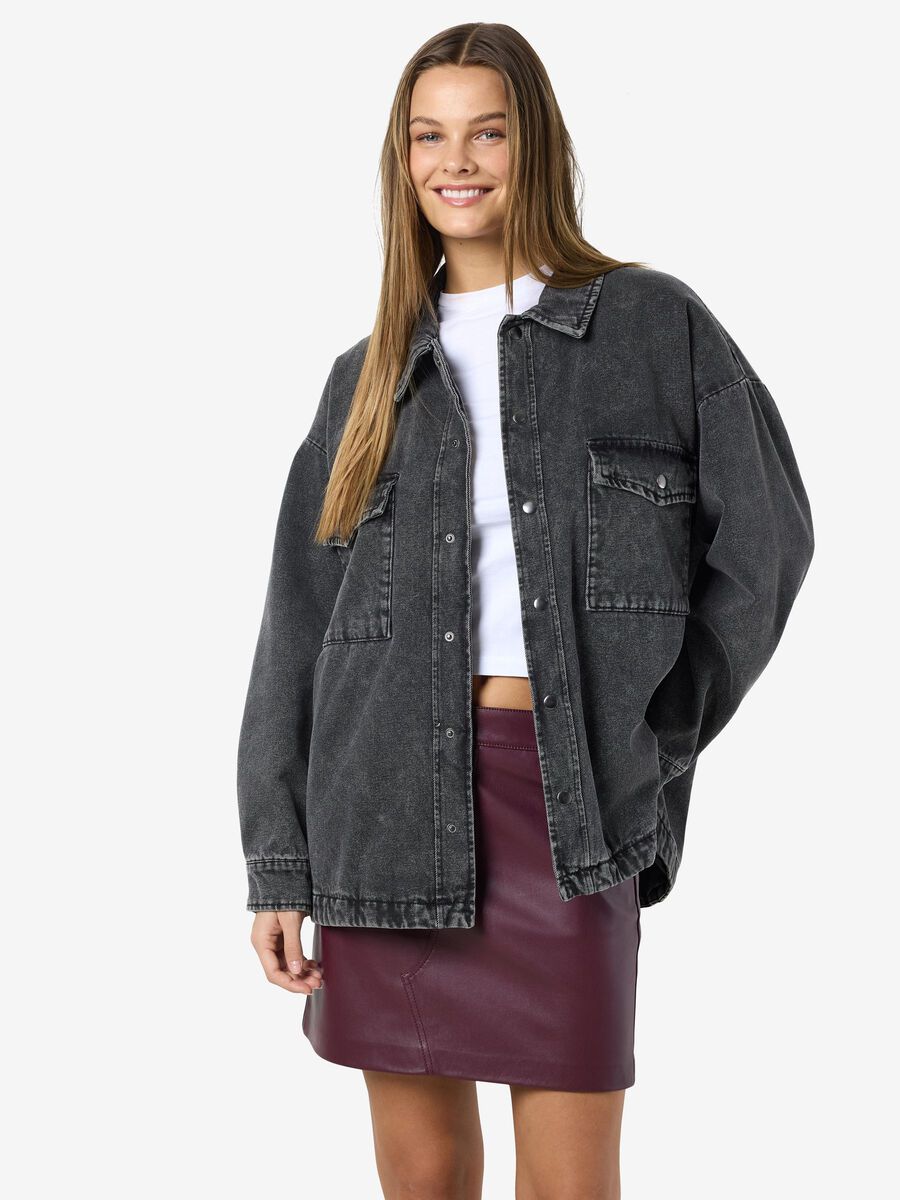 Noisy May QUILTED DENIM OVERSHIRT