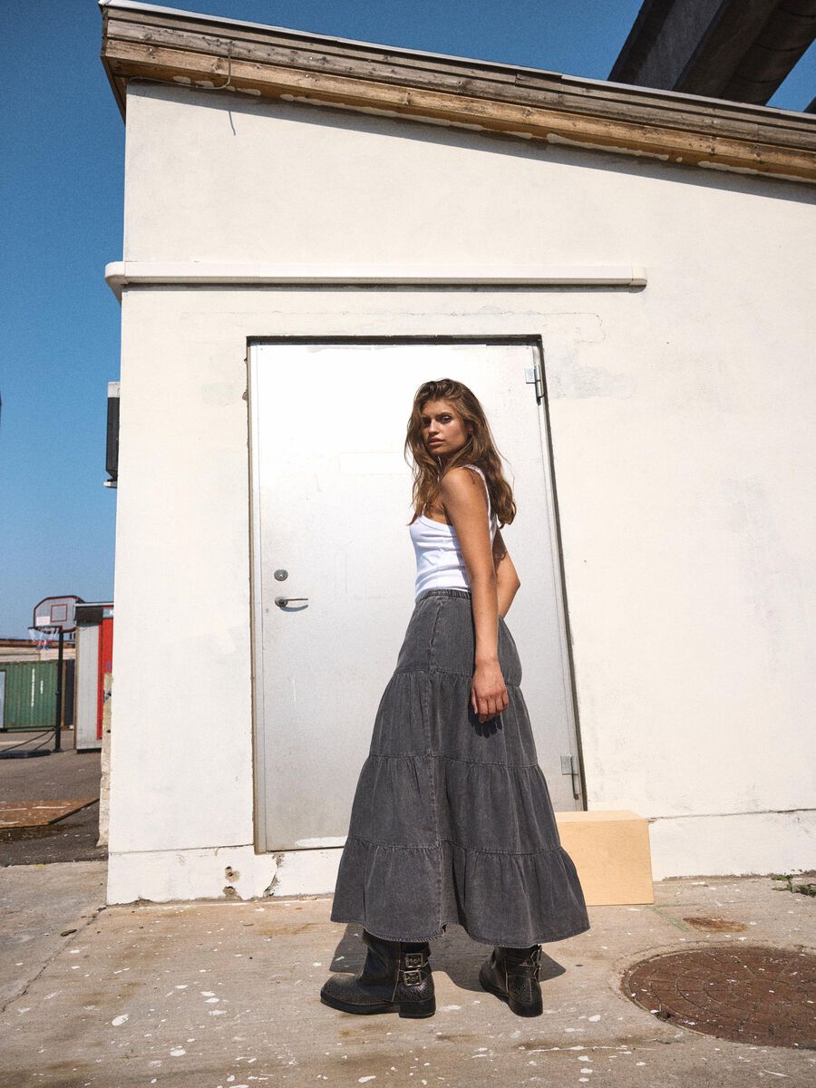 Noisy May ACID WASHED DENIM SKIRT