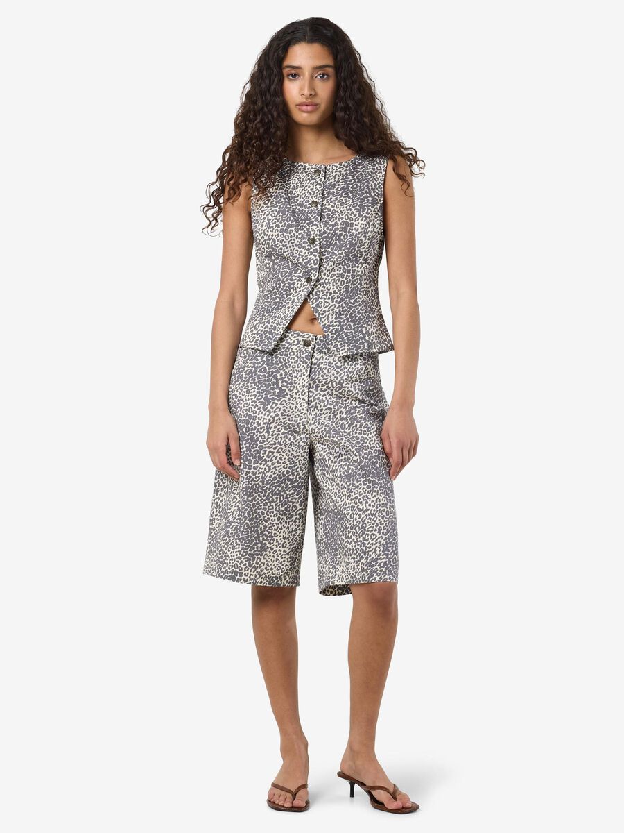 Noisy May ANIMAL PRINT WAISTCOAT
