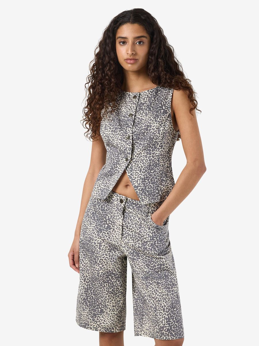 Noisy May ANIMAL PRINT WAISTCOAT