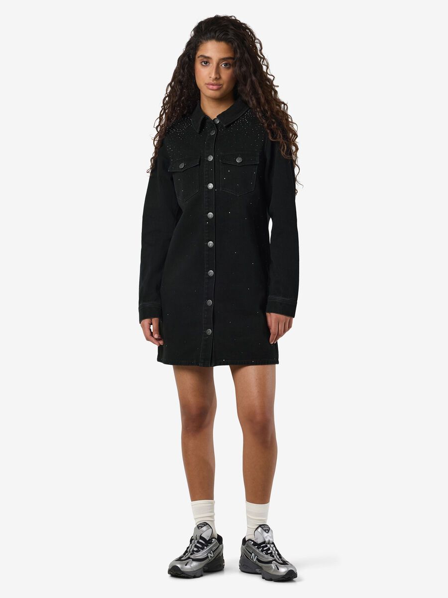 Noisy May RHINESTONE DENIM DRESS