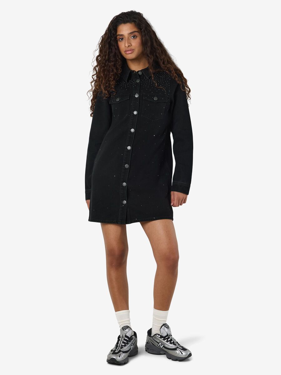 Noisy May RHINESTONE DENIM DRESS
